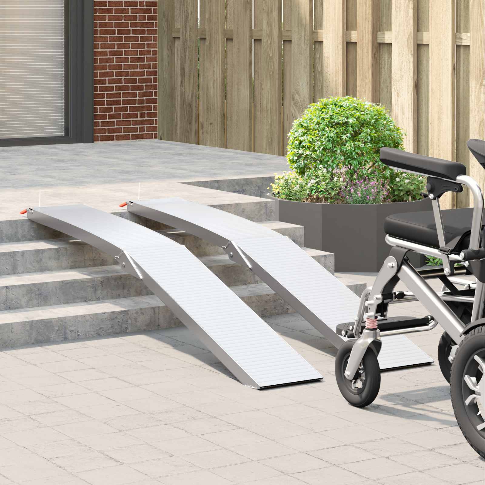 Rampa za motocikle 680 kg 2 pcs Srebrno 205 x 28 x 5 cm