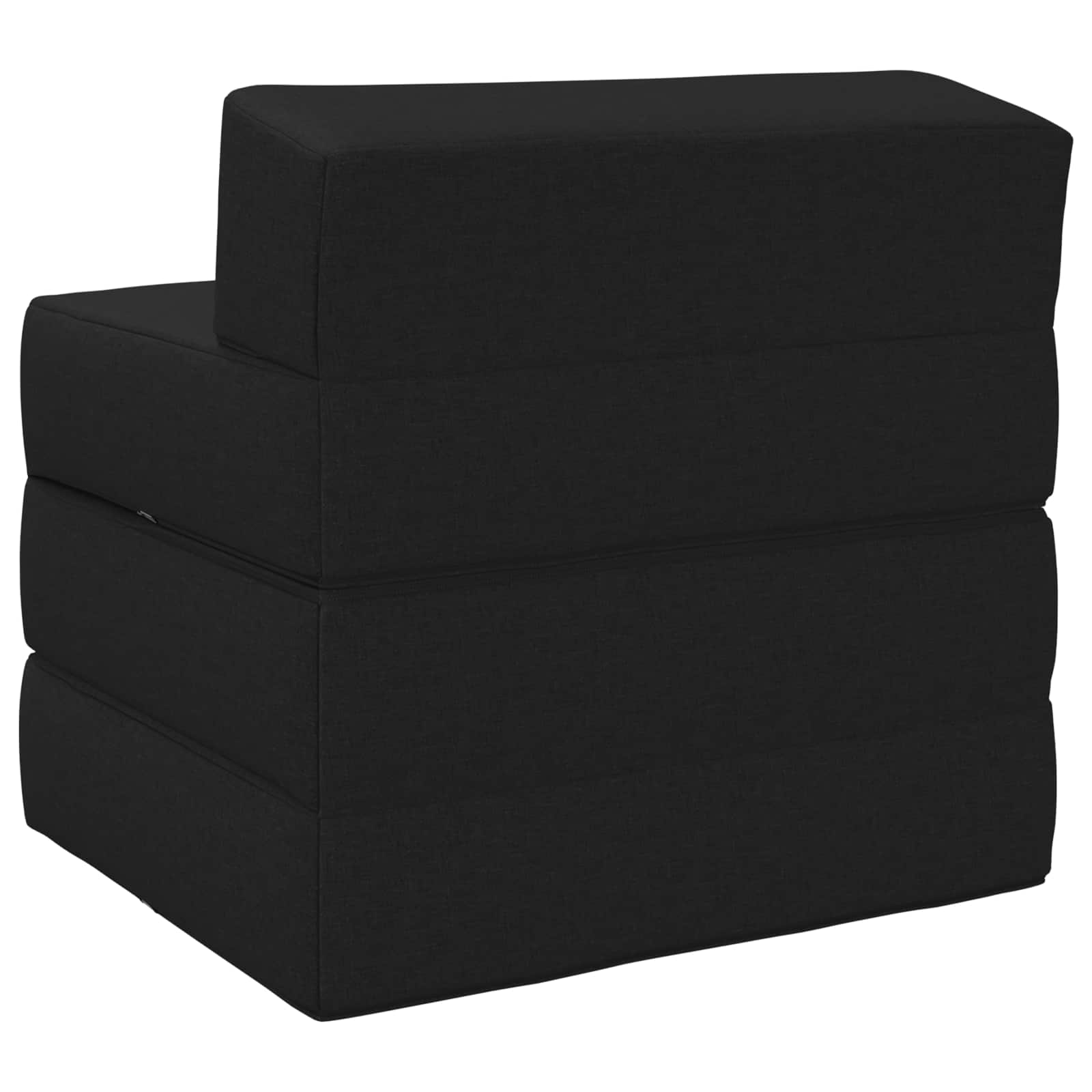 Sofa na razvlačenje Crna 200 x 70 x 15 cm Tkanina