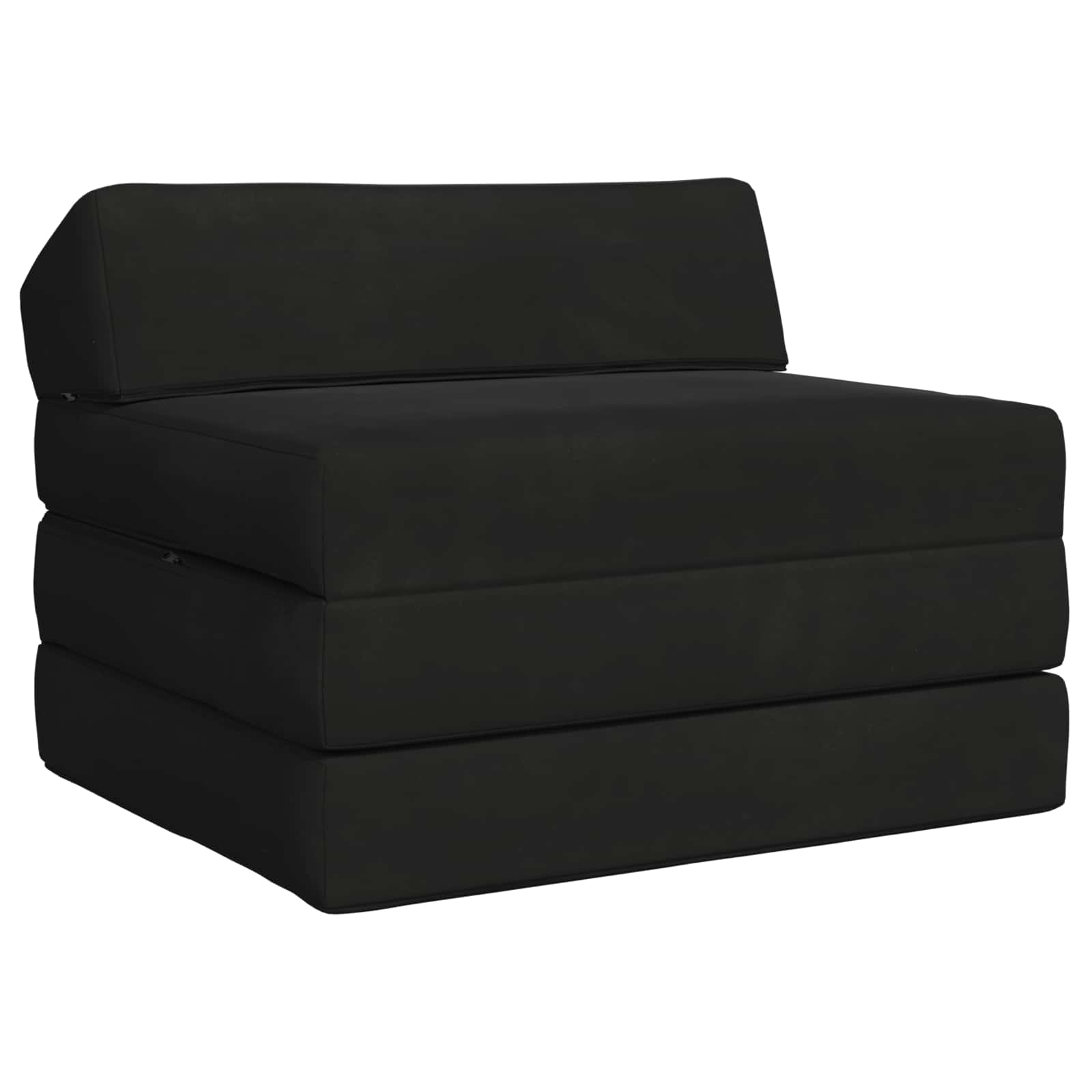 Sofa na razvlačenje Crna 200 x 70 x 10 cm Baršun