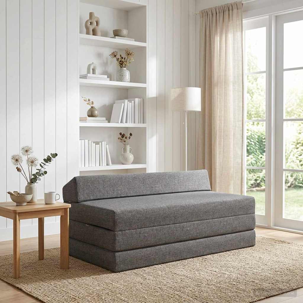 Sofa na razvlačenje Svjetlosiva 120 x 60 x 49 cm Tkanina