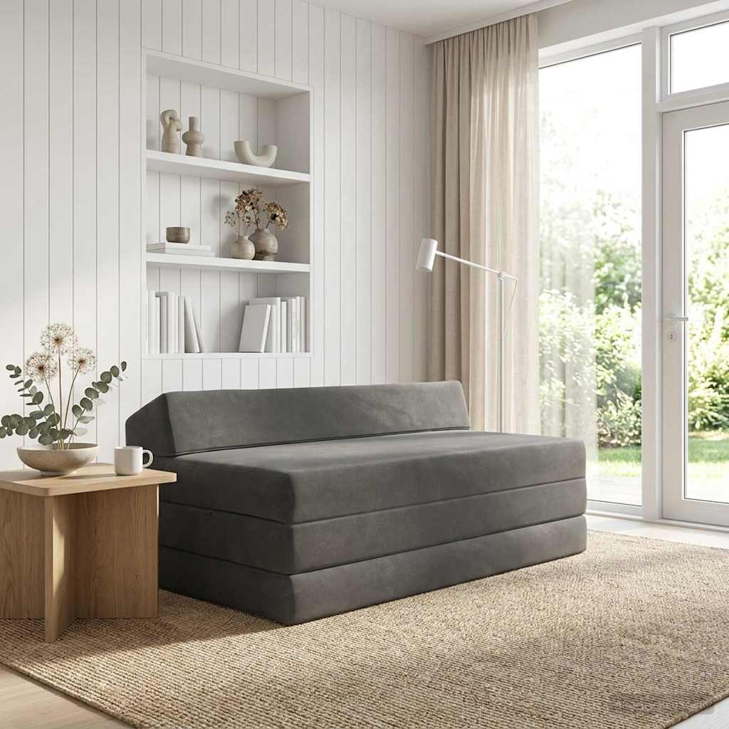 Sofa na razvlačenje Tamnosiva 120 x 60 x 49 cm Tkanina