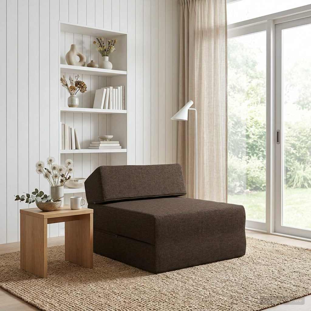Sofa na razvlačenje Sivosmeđa 60 x 70 x 41 cm Tkanina
