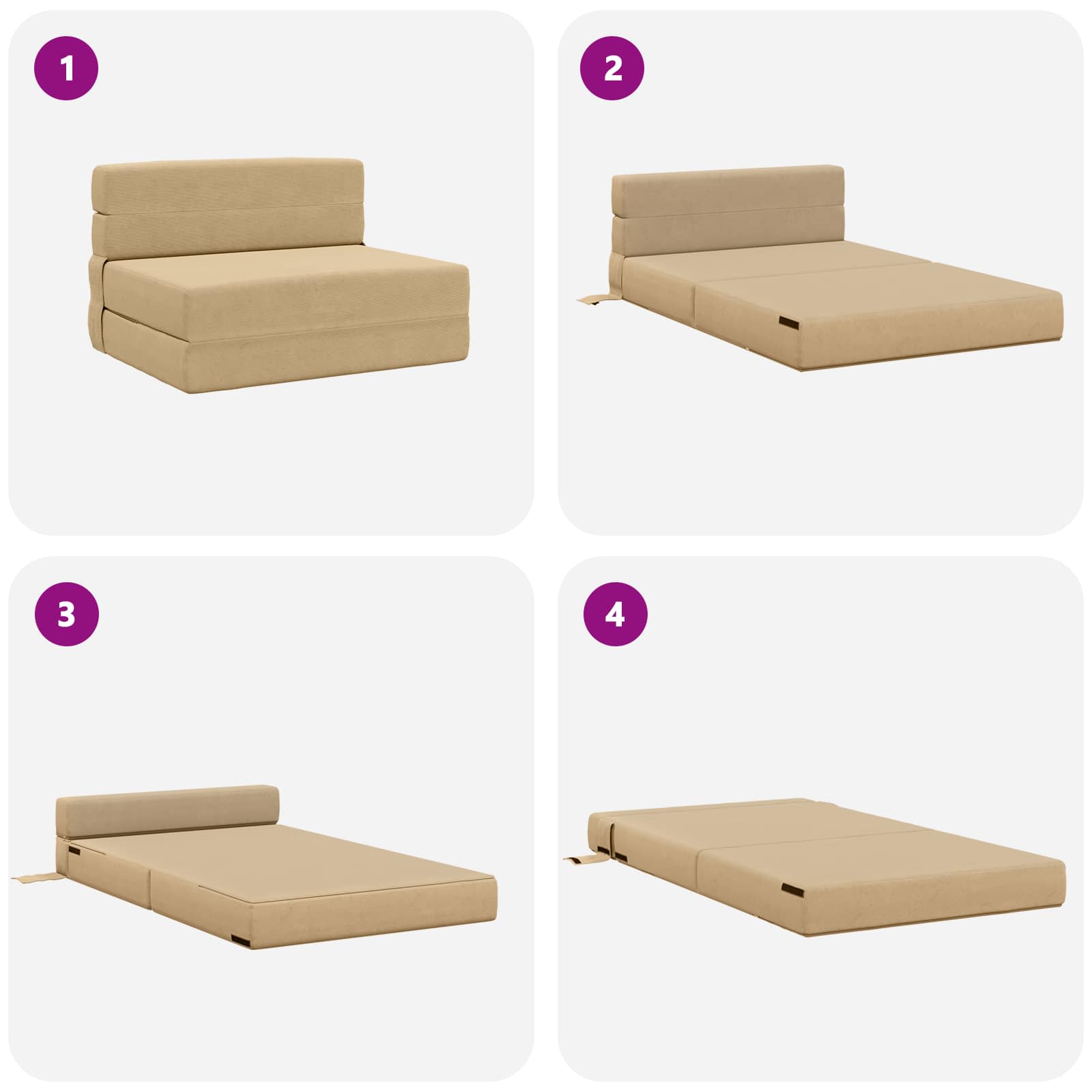Sofa na razvlačenje Zelena Siva 70 x 72 x 60 cm Tkanina