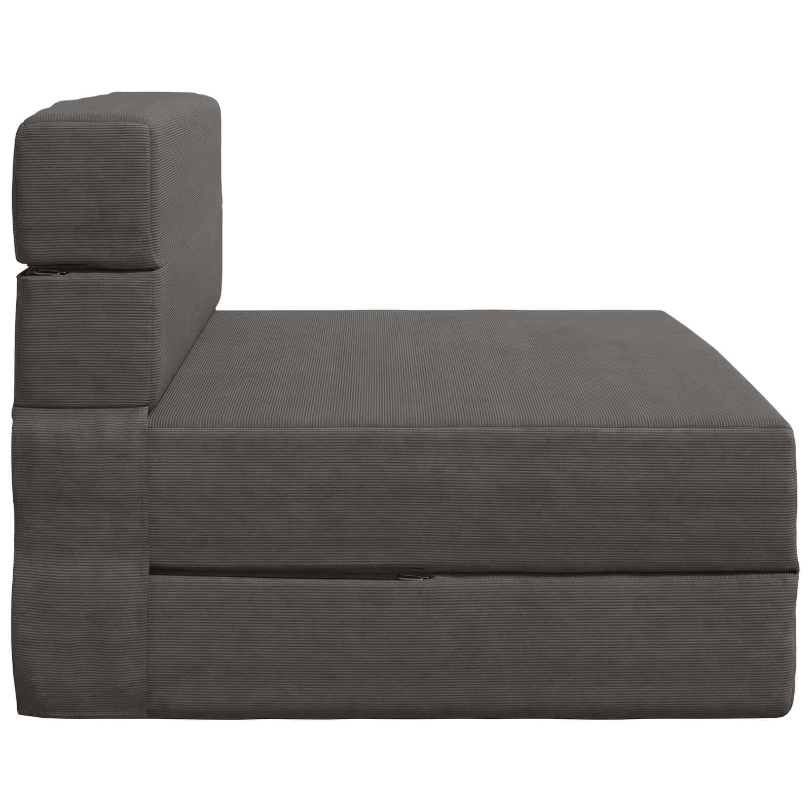 Preklopni madrac za sofu Tamnosiva 70 x 80 x 60 cm Tkanina