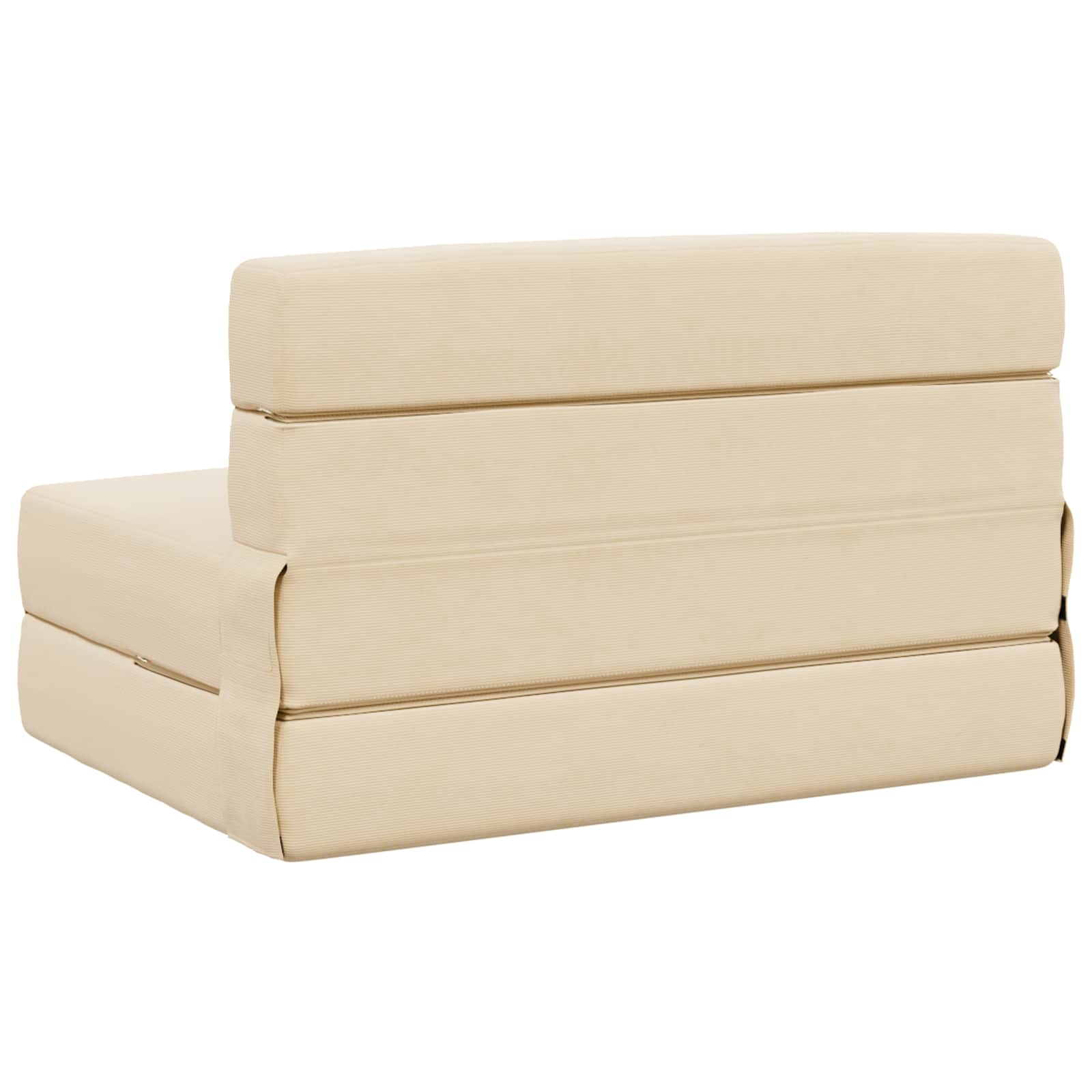 Preklopni madrac za sofu Krem 70 x 80 x 60 cm Tkanina