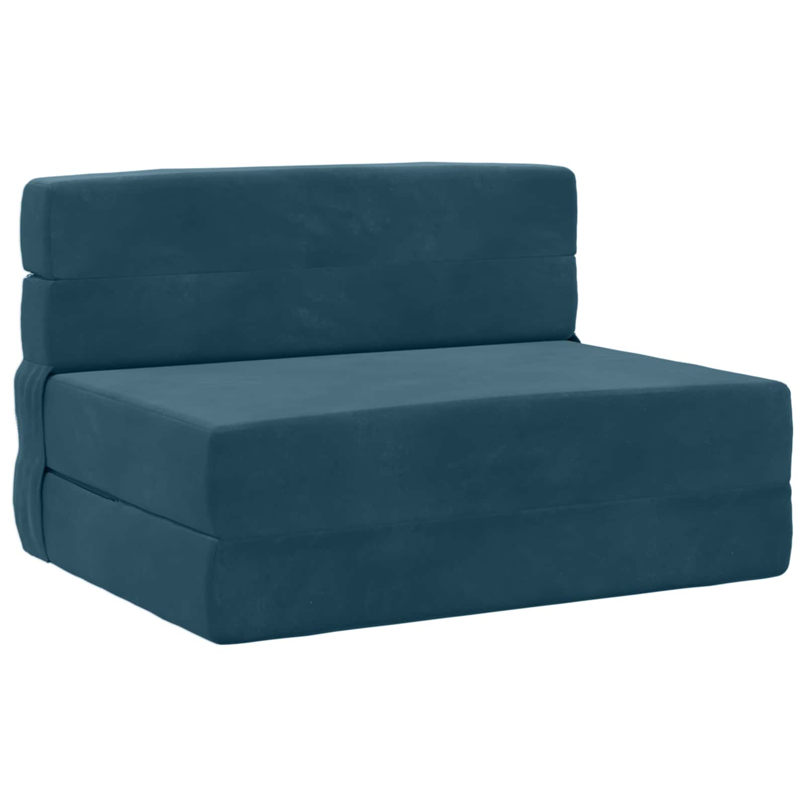 Preklopni madrac za sofu Plava 100 x 80 x 60 cm Tkanina