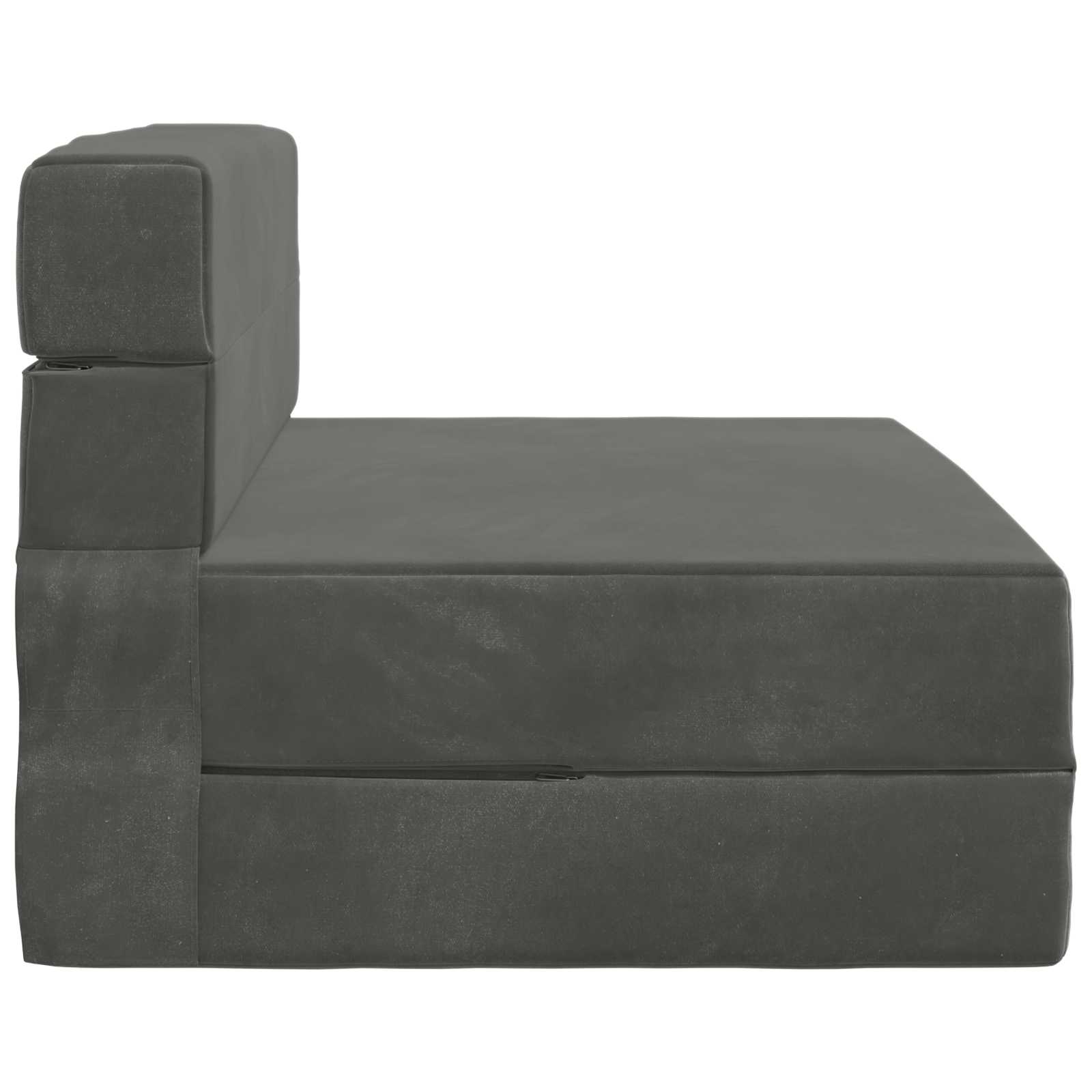Preklopni madrac za sofu Tamnosiva 100 x 80 x 60 cm Tkanina