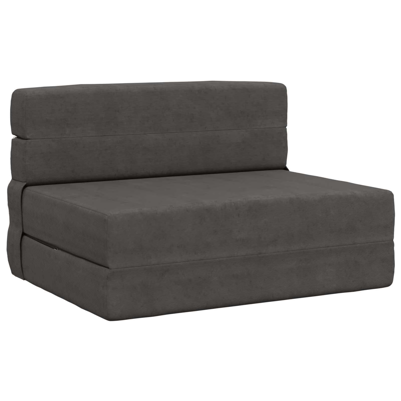 Preklopni madrac za sofu Tamnosiva 100 x 80 x 60 cm Tkanina