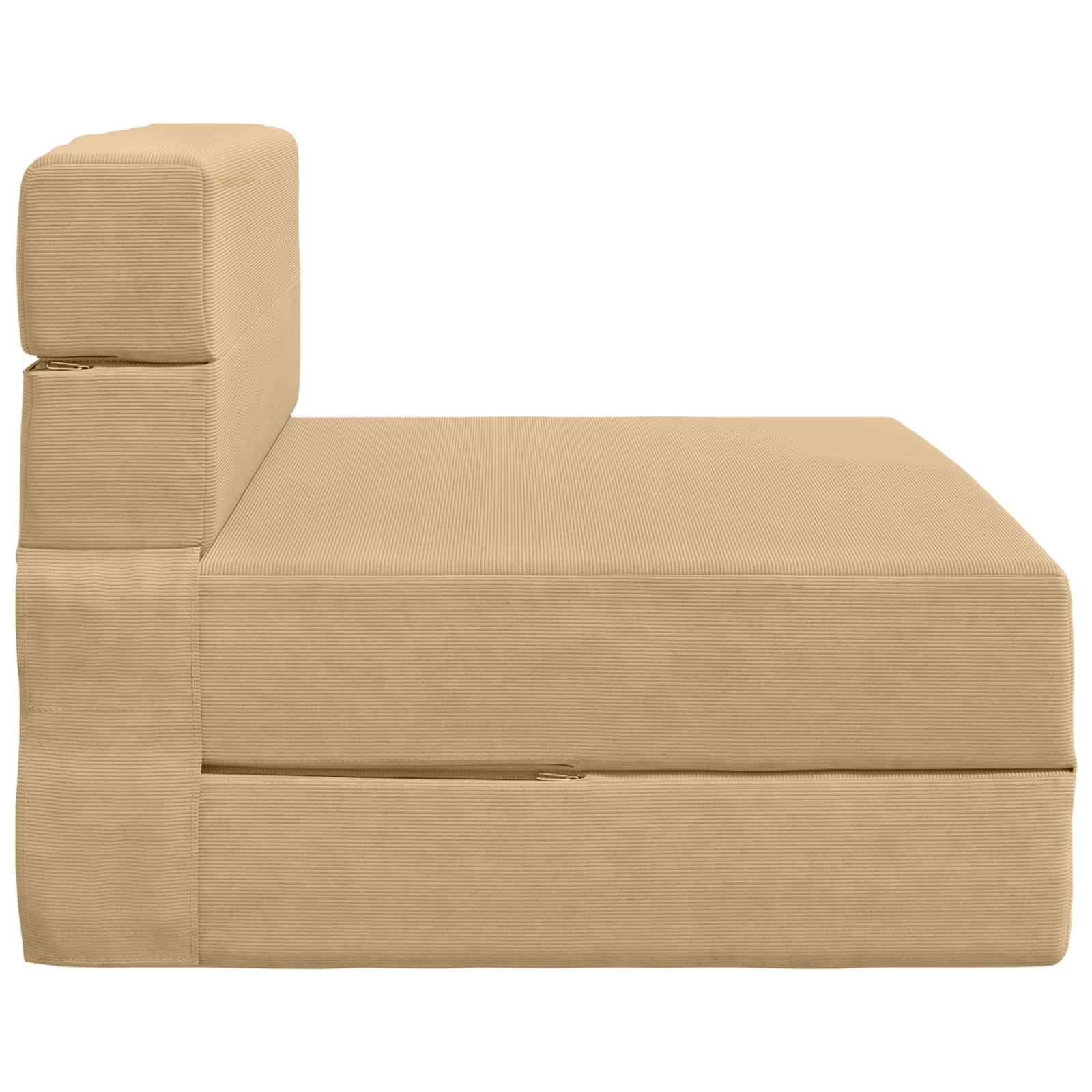 Preklopni madrac za sofu Zelena Siva 100 x 80 x 60 cm Tkanina