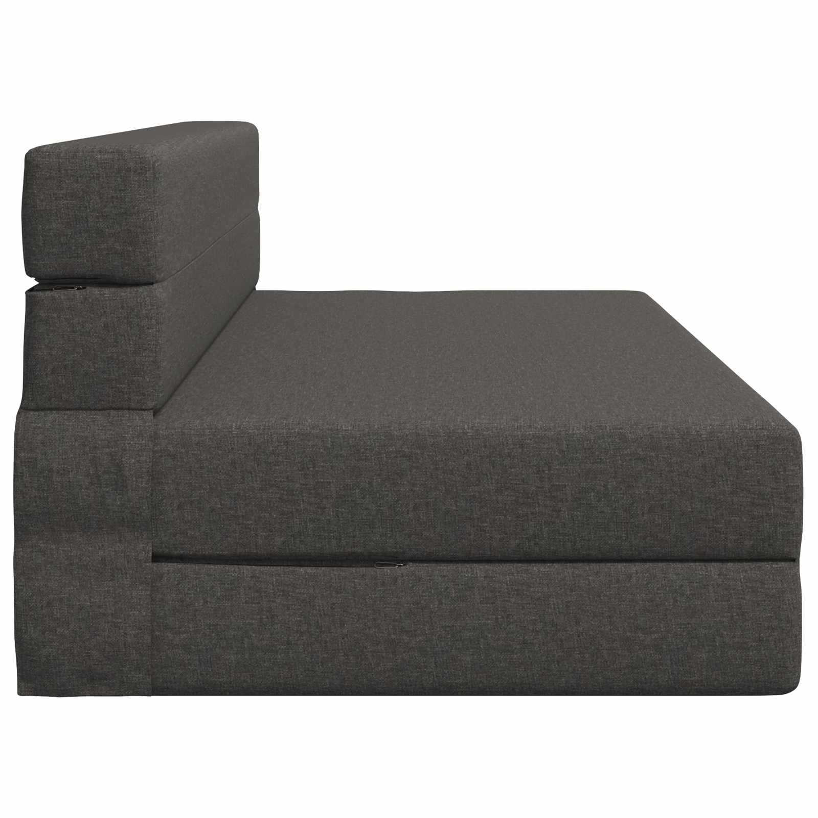 Preklopni madrac za sofu Tamnosiva 152 x 86,5 x 60 cm Tkanina