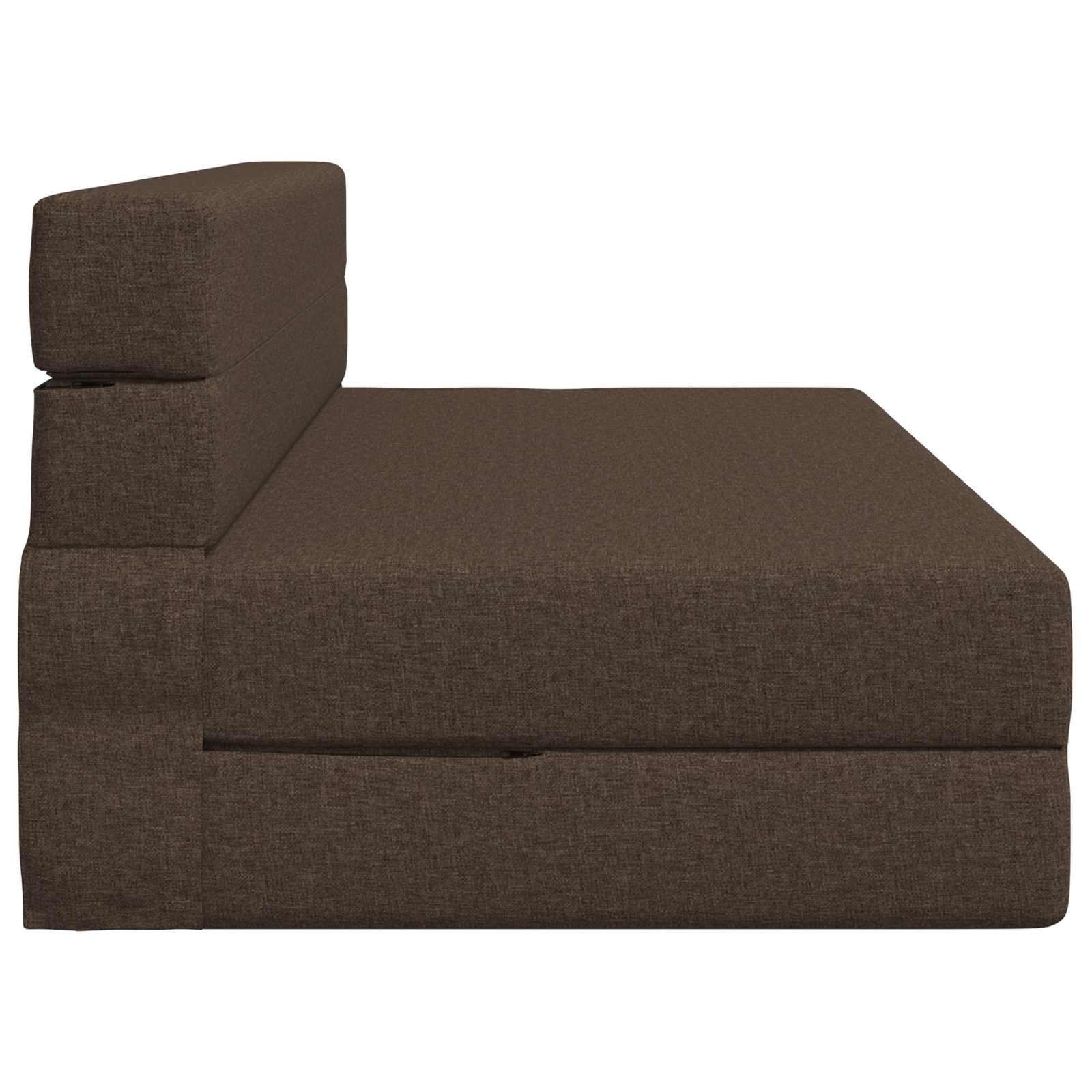 Preklopni madrac za sofu Sivosmeđa 152 x 86,5 x 60 cm Tkanina