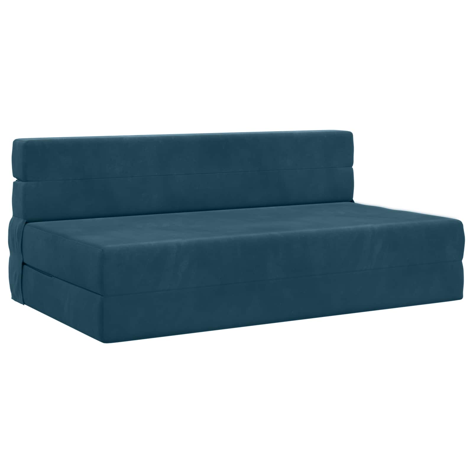 Preklopni madrac za sofu Plava 152 x 86,5 x 60 cm Tkanina