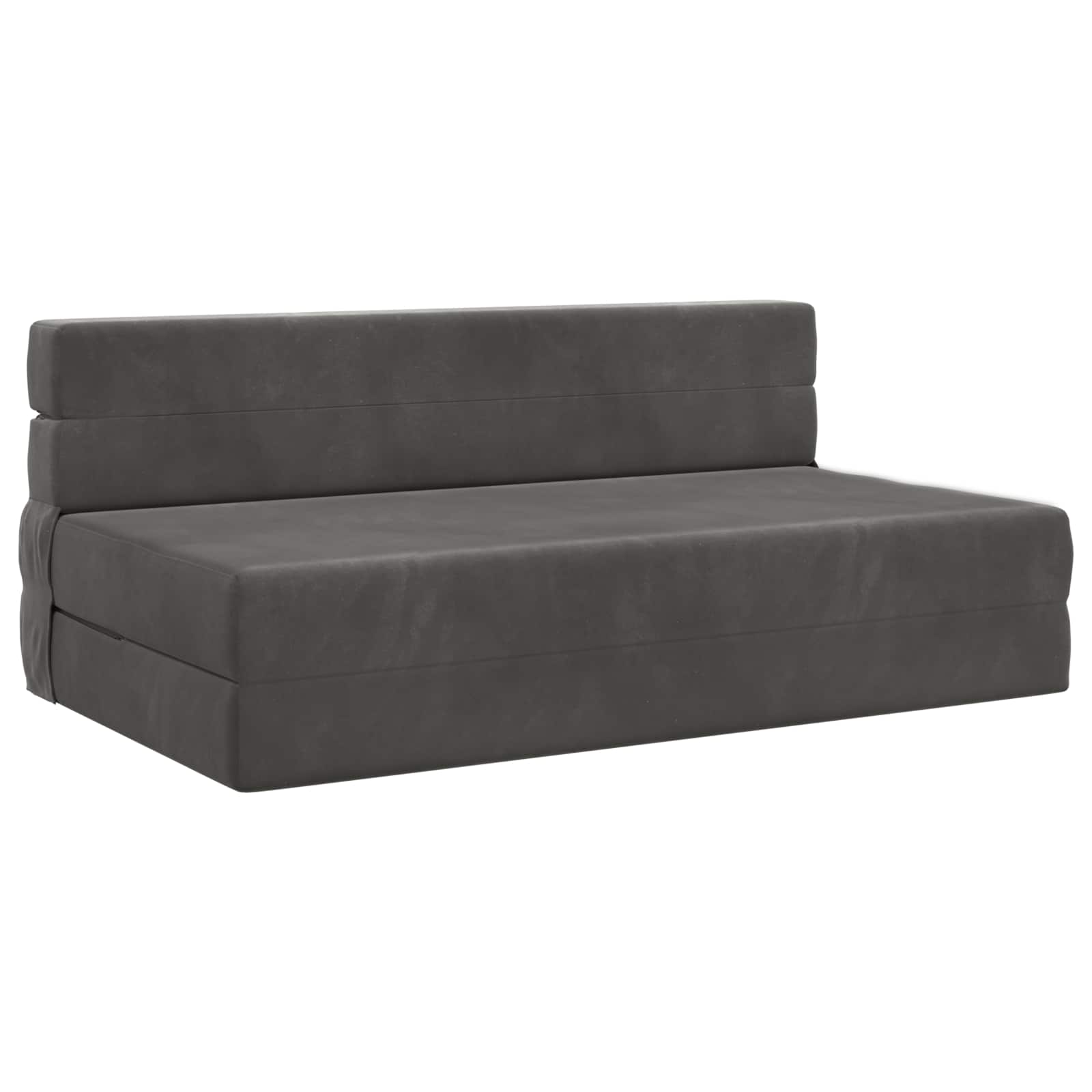 Preklopni madrac za sofu Tamnosiva 152 x 86,5 x 60 cm Tkanina