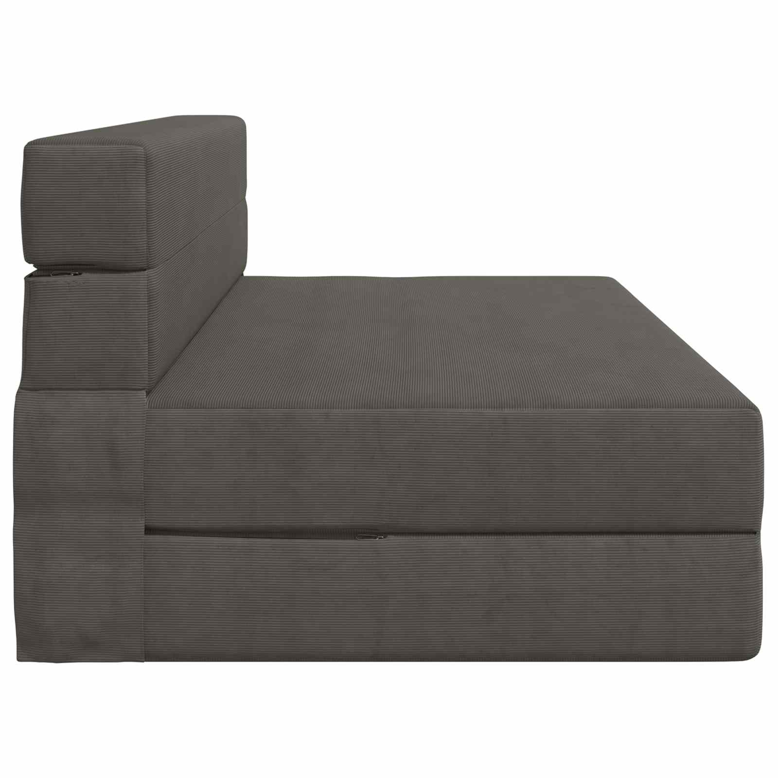 Preklopni madrac za sofu Tamnosiva 152 x 86,5 x 60 cm Tkanina
