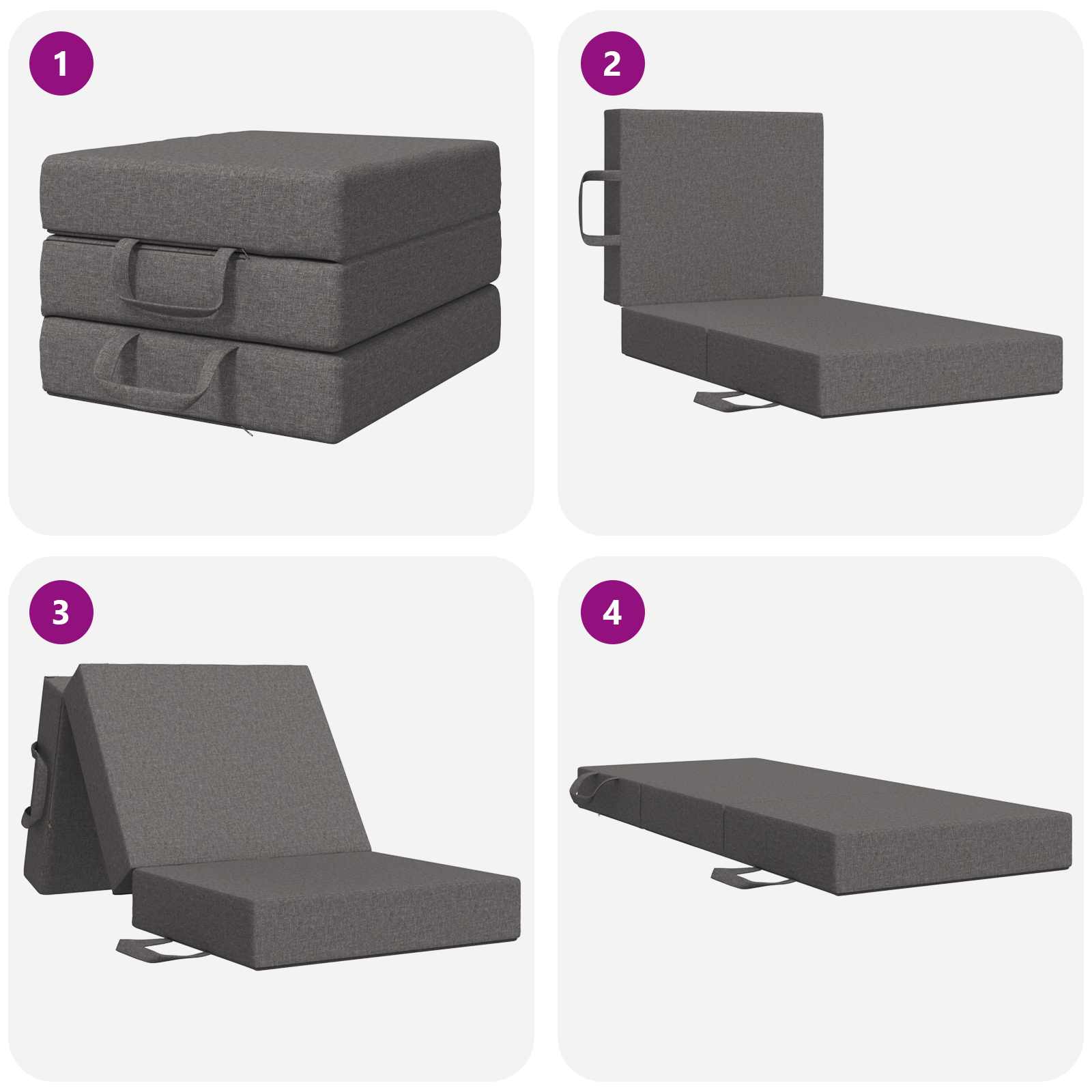 Sofa na razvlačenje 75 x 63 x 45 cm Svjetlosiva