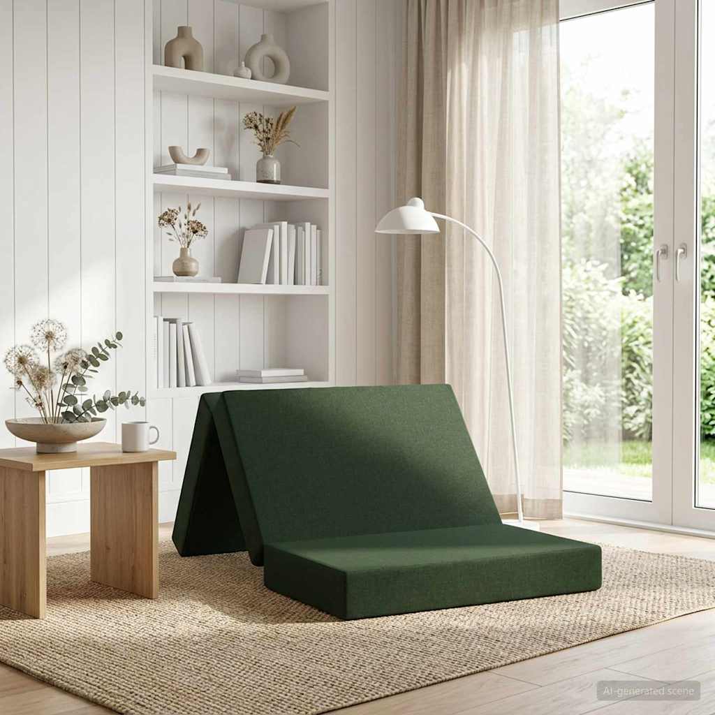 Sofa na razvlačenje 90 x 67 x 45 cm Tamnozelena