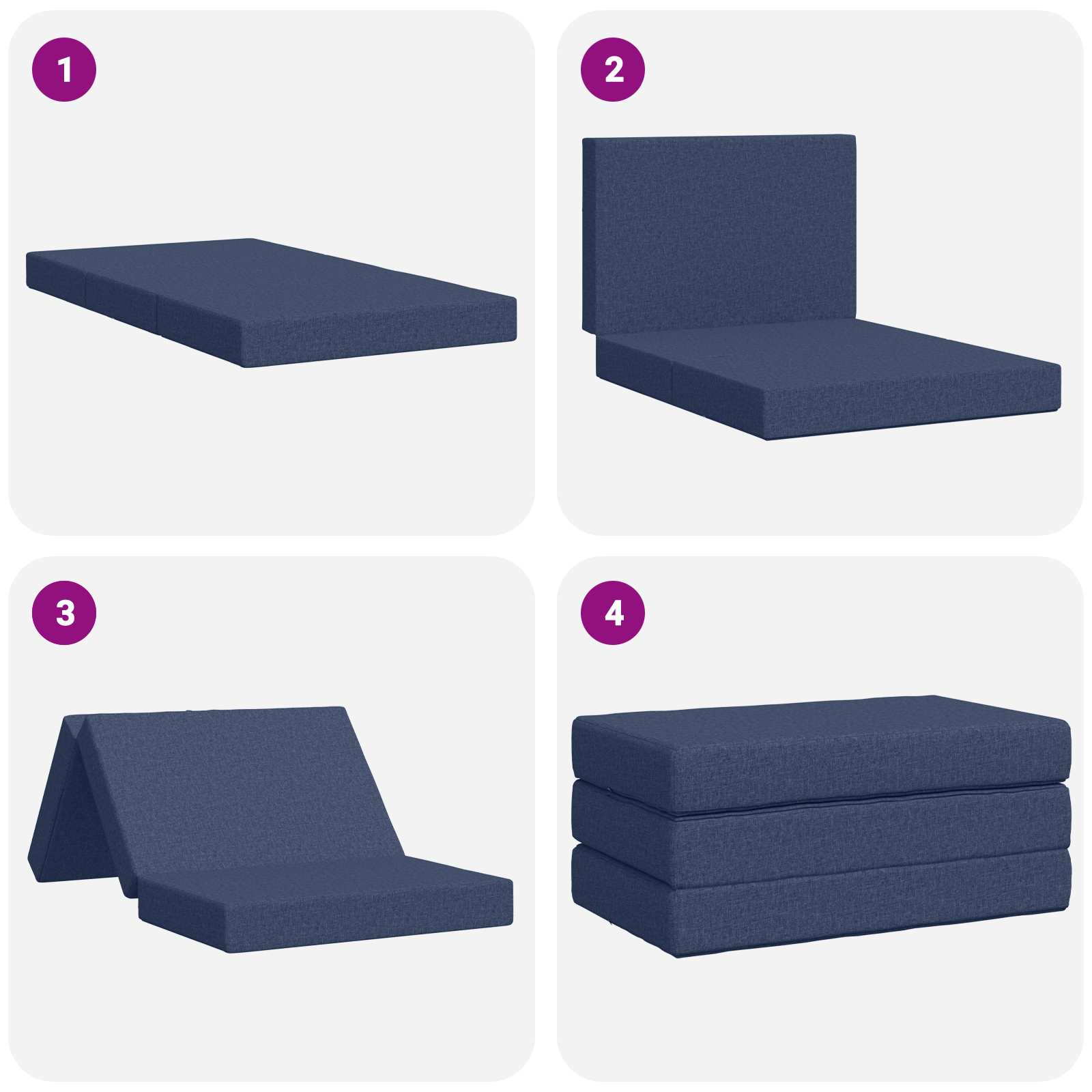 Sofa na razvlačenje 80 x 67 x 45 cm Plava