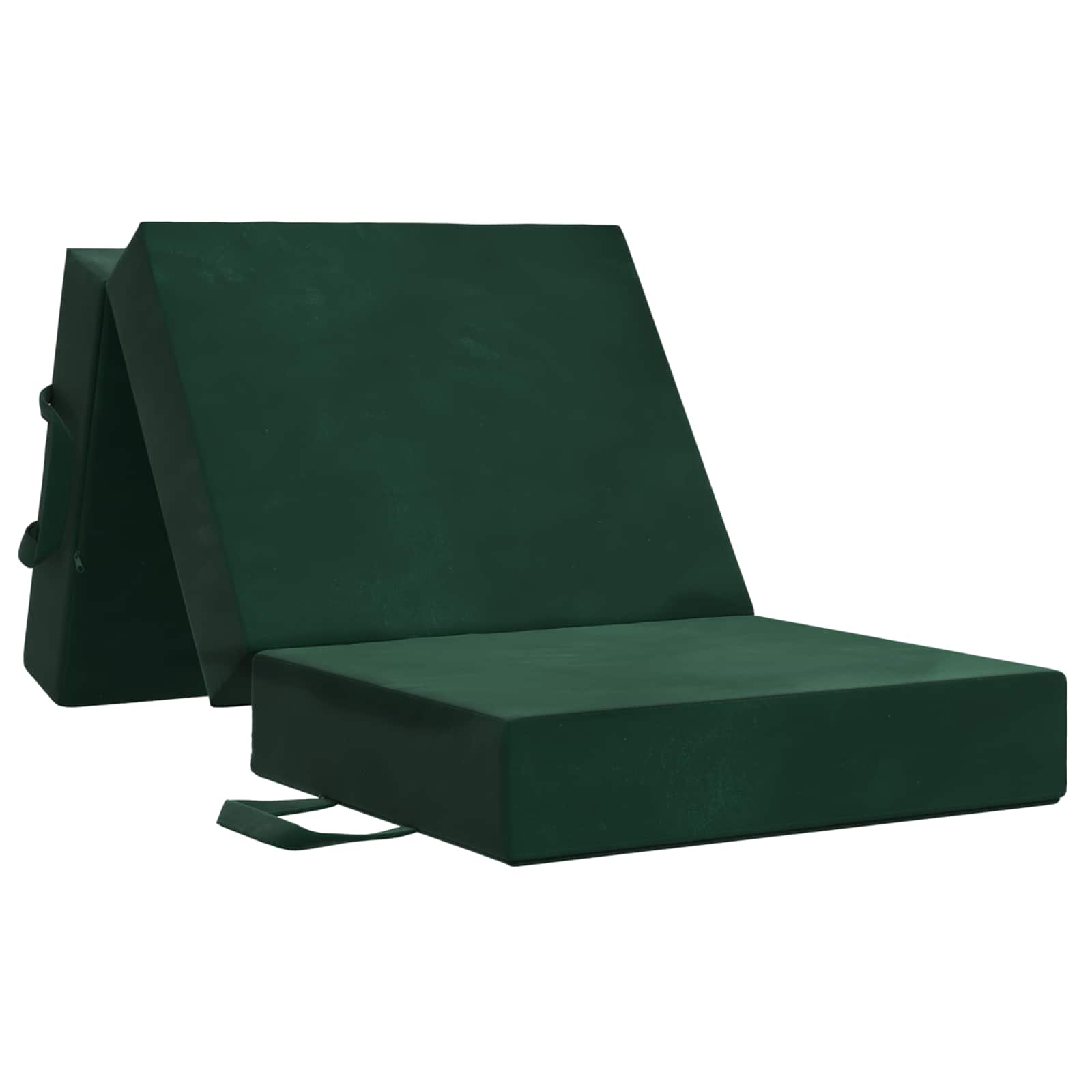 Sofa na razvlačenje 90 x 67 x 45 cm Tamnozelena