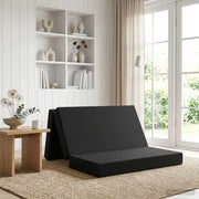 Sofa na razvlačenje 120 x 67 x 45 cm Crna