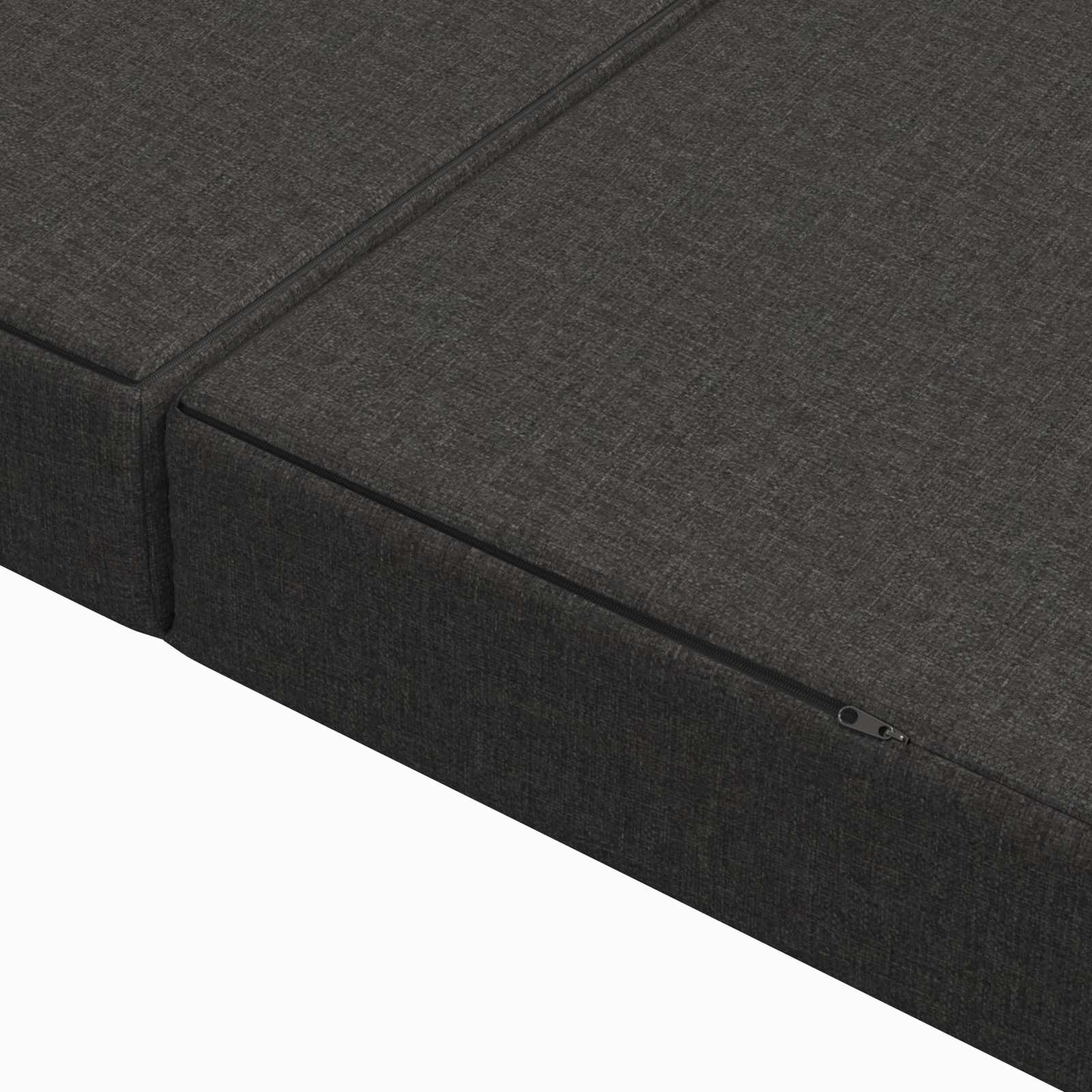Sofa na razvlačenje 140 x 67 x 45 cm Tamnosiva