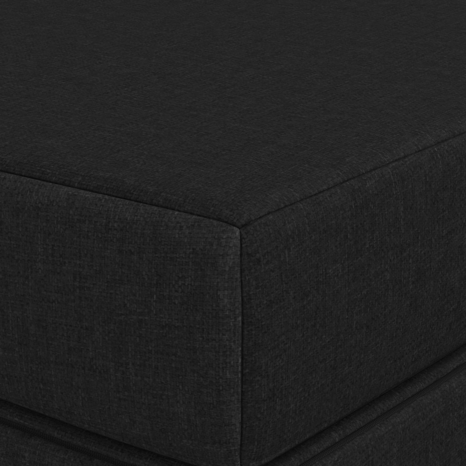 Sofa na razvlačenje 160 x 67 x 45 cm Crna