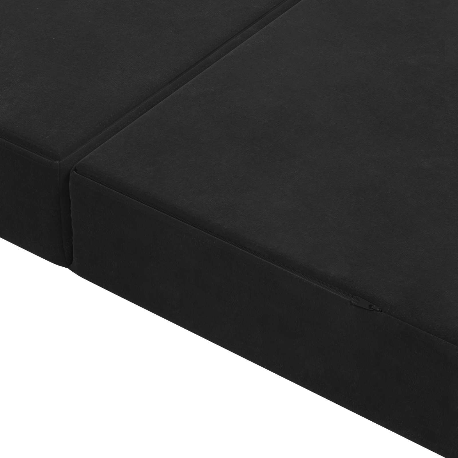 Sofa na razvlačenje 200 x 67 x 45 cm Crna