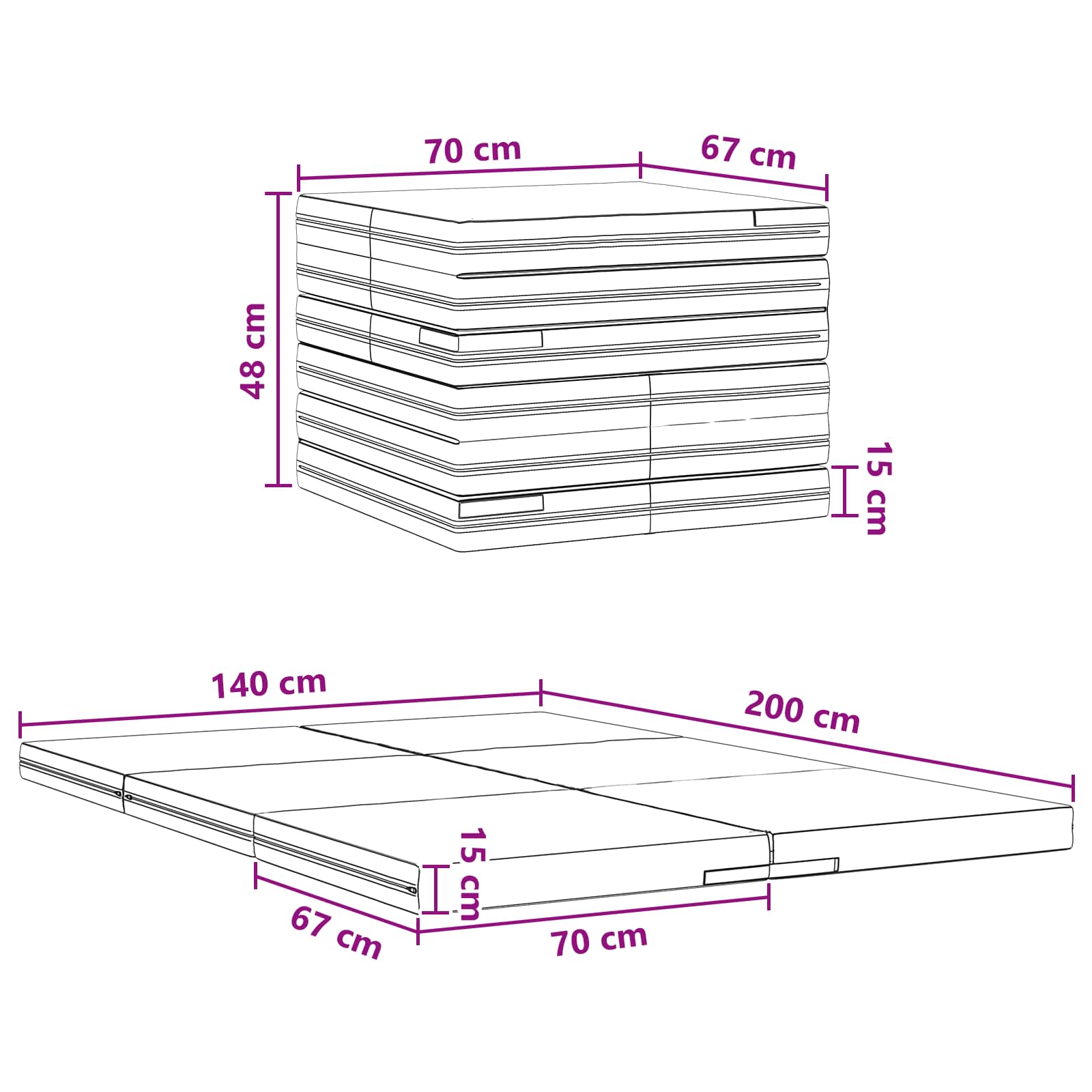 Sofa na razvlačenje 140 x 67 x 45 cm Plava