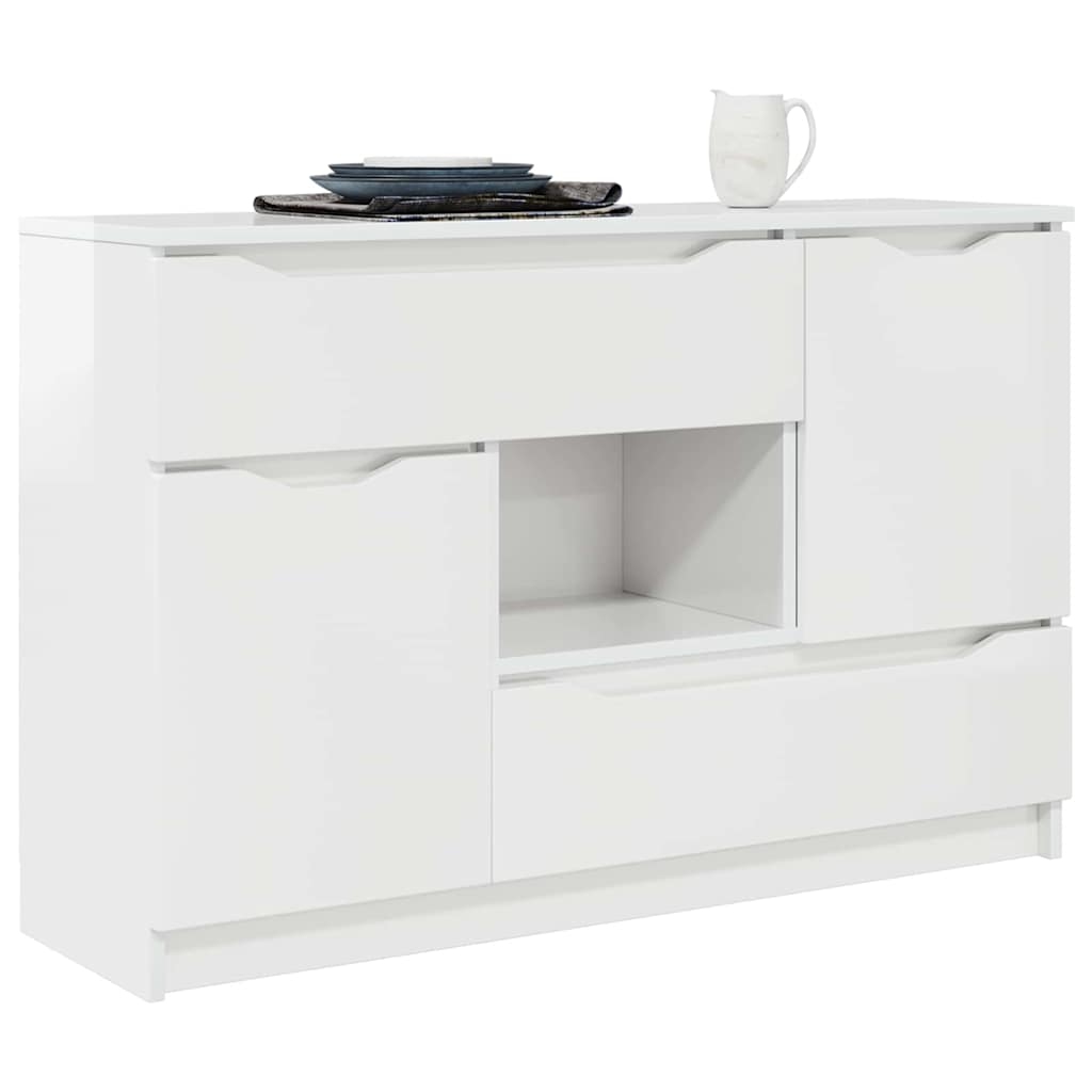 Kreveta Visoki sjaj bijela 100 x 30 x 65,6 Konstruirano drvo