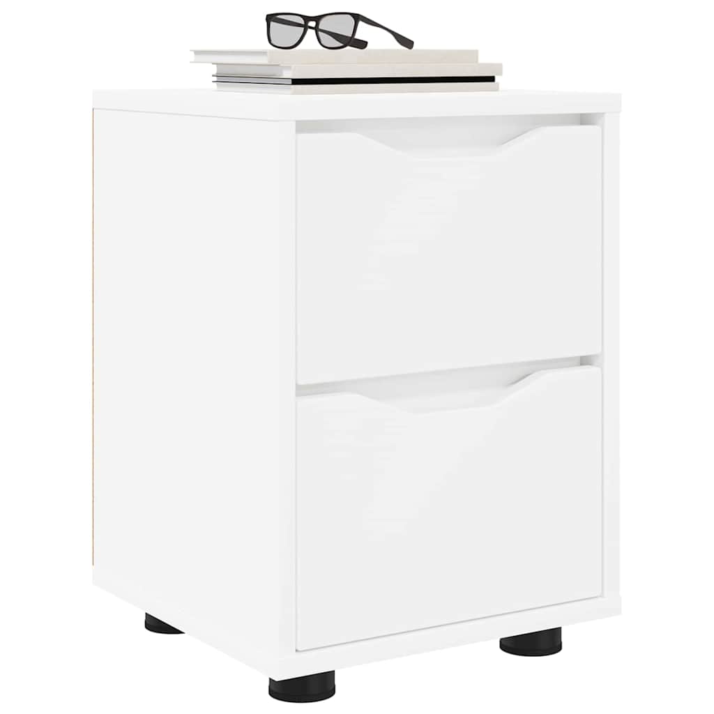 Noćni ormarići 2 pcs Bijelo 30,5 x 30 x 43 cm Konstruirano drvo