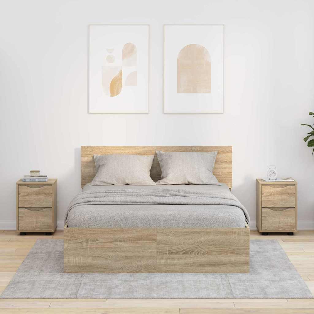 Noćni ormarići s ladicama 2 pcs Sonoma hrast 30,5 x 30 x 43 cm