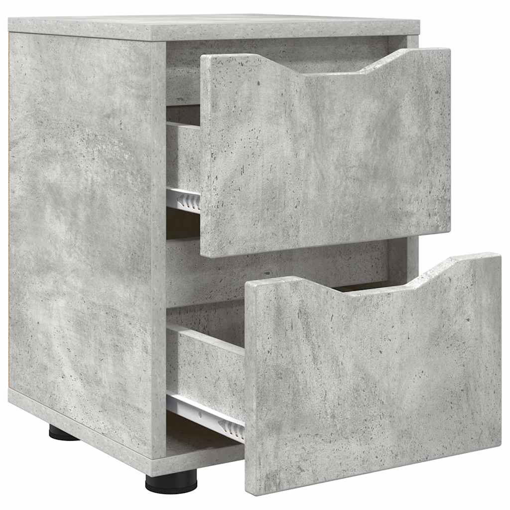 Noćni ormarići s ladicama 2 pcs Betonski sivi 30,5 x 30 x 43 cm
