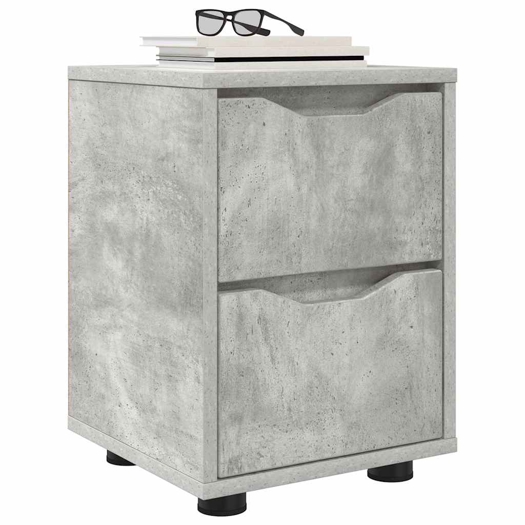 Noćni ormarići s ladicama 2 pcs Betonski sivi 30,5 x 30 x 43 cm