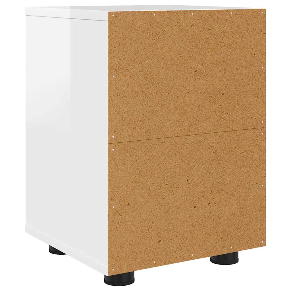 Noćni ormarići 2 pcs Visoki sjaj bijela 30,5 x 30 x 43 cm