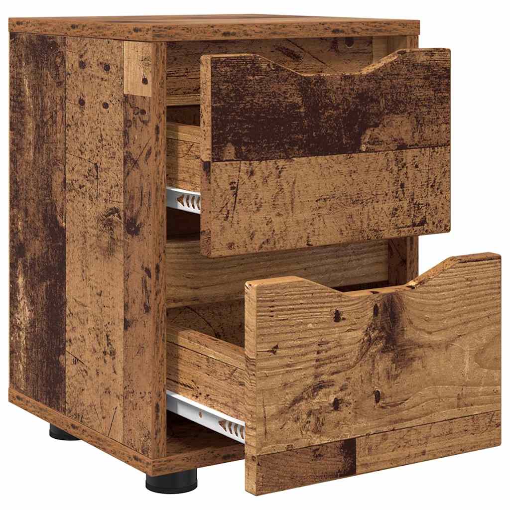 Noćni ormarići s ladicama 2 pcs Staro drvo 30,5 x 30 x 43 cm