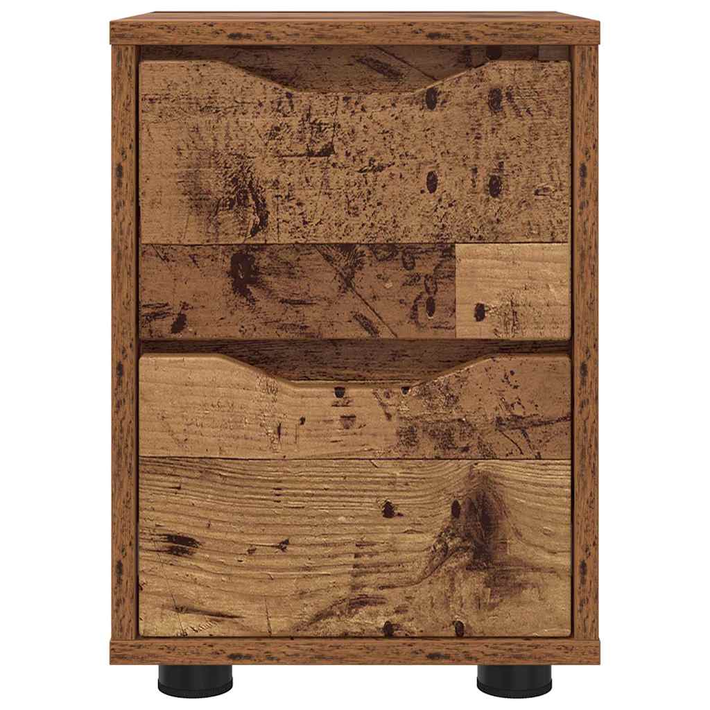 Noćni ormarići s ladicama 2 pcs Staro drvo 30,5 x 30 x 43 cm