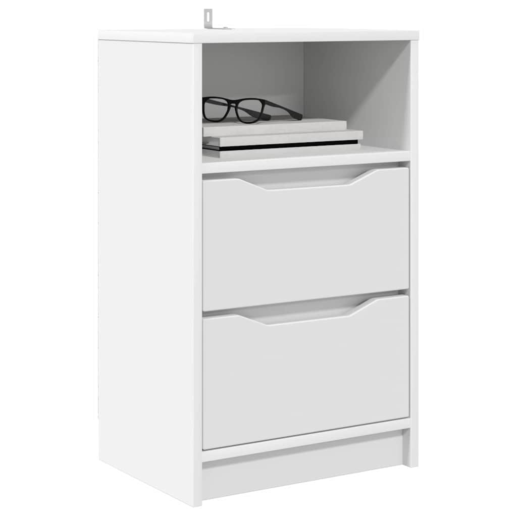 Noćni ormarići 2 pcs Bijelo 40 x 30 x 467 cm Konstruirano drvo