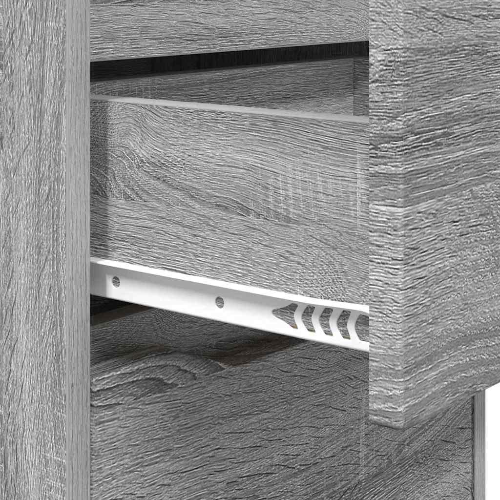 Noćni ormarići s ladicama 2 pcs Siva Sonoma 40 x 30 x 467 cm