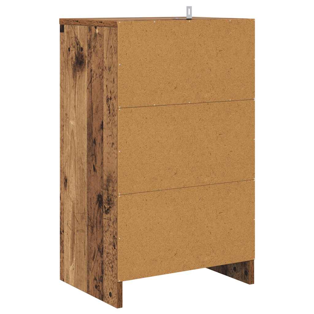 Noćni ormarići s ladicama 2 pcs Staro drvo 40 x 30 x 467 cm