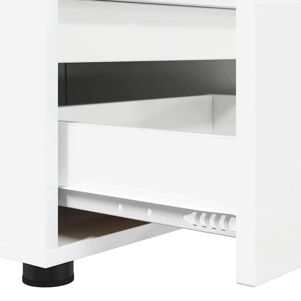 TV ormar Visoki sjaj bijela 100 x 48 x 43 cm Konstruirano drvo