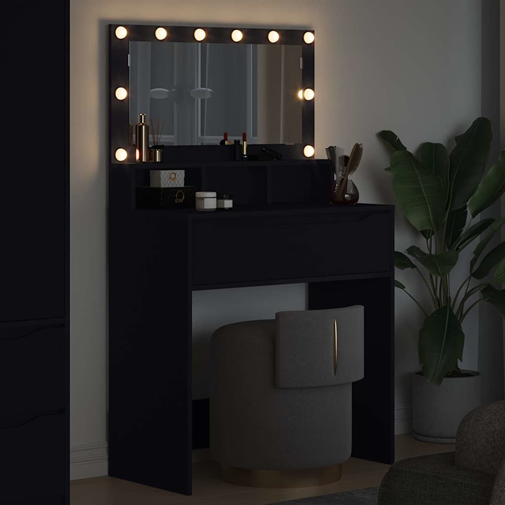 Stolovi za presvlačenje u spavaćoj sobi Crna 80 x 39,6 x 135 cm