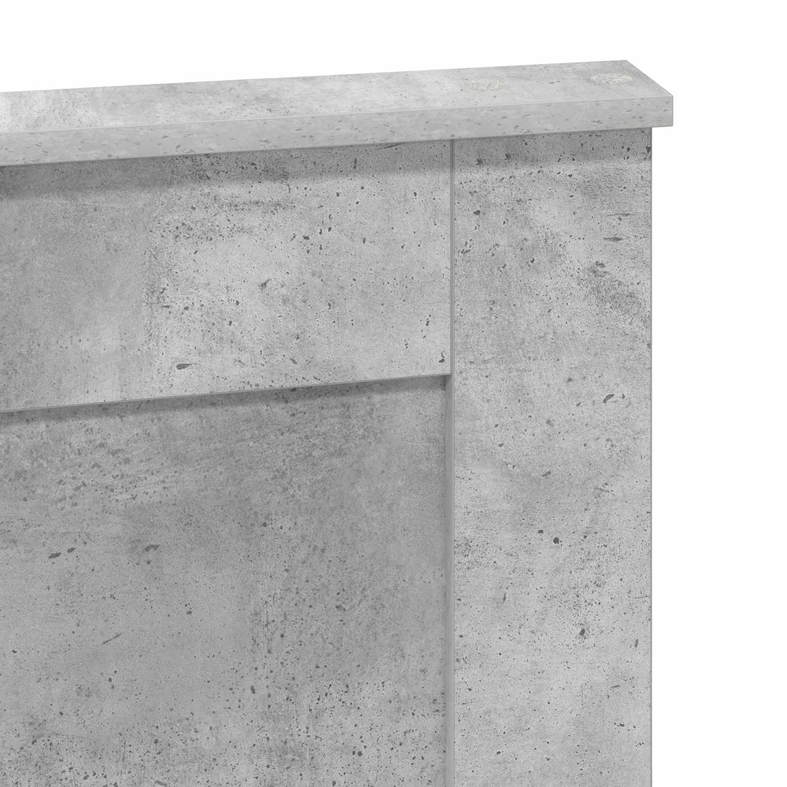 Uzglavlje s uzglavljem Betonski sivi 140 cm Konstruirano drvo