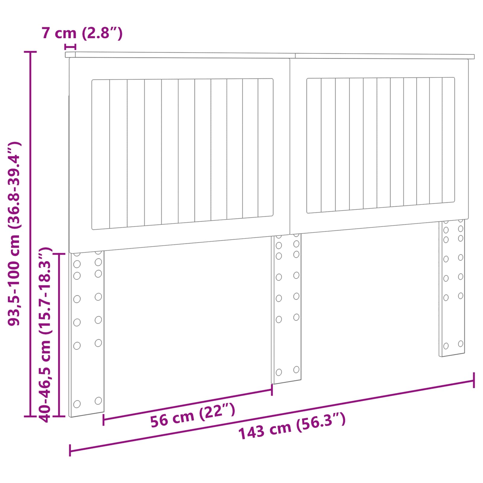 Uzglavlje s uzglavljem Sonoma hrast 140 cm Konstruirano drvo