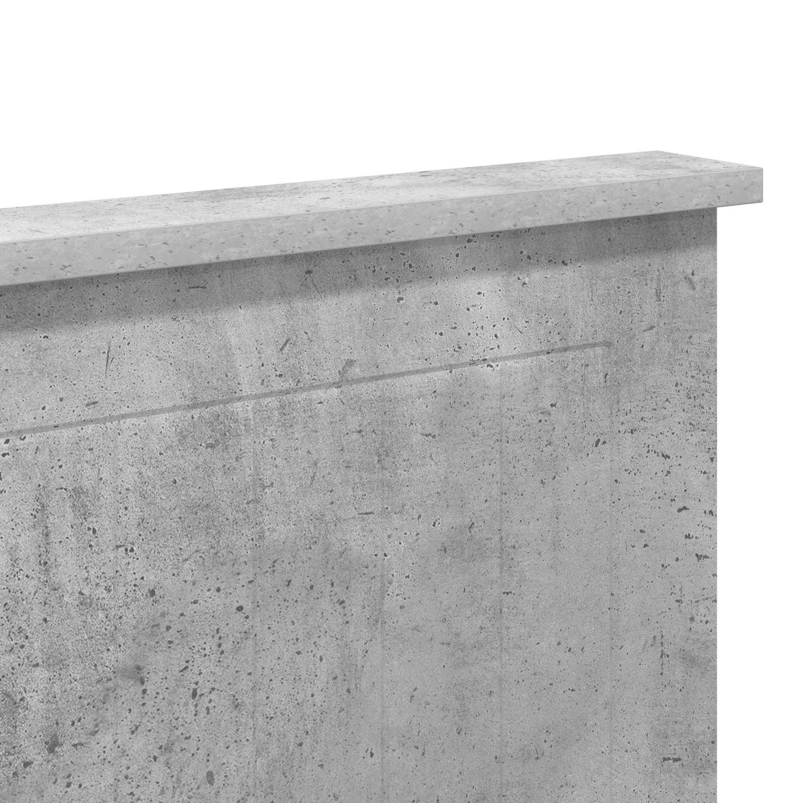 Uzglavlje s uzglavljem Betonski sivi 140 cm Konstruirano drvo