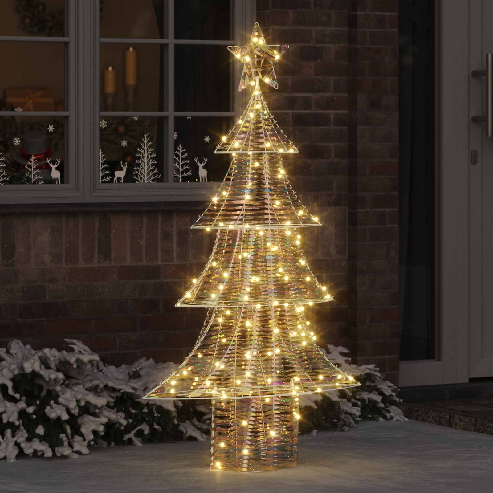 Božićno drvce s 160 LED svjetlima Topla bijela 150 cm PET