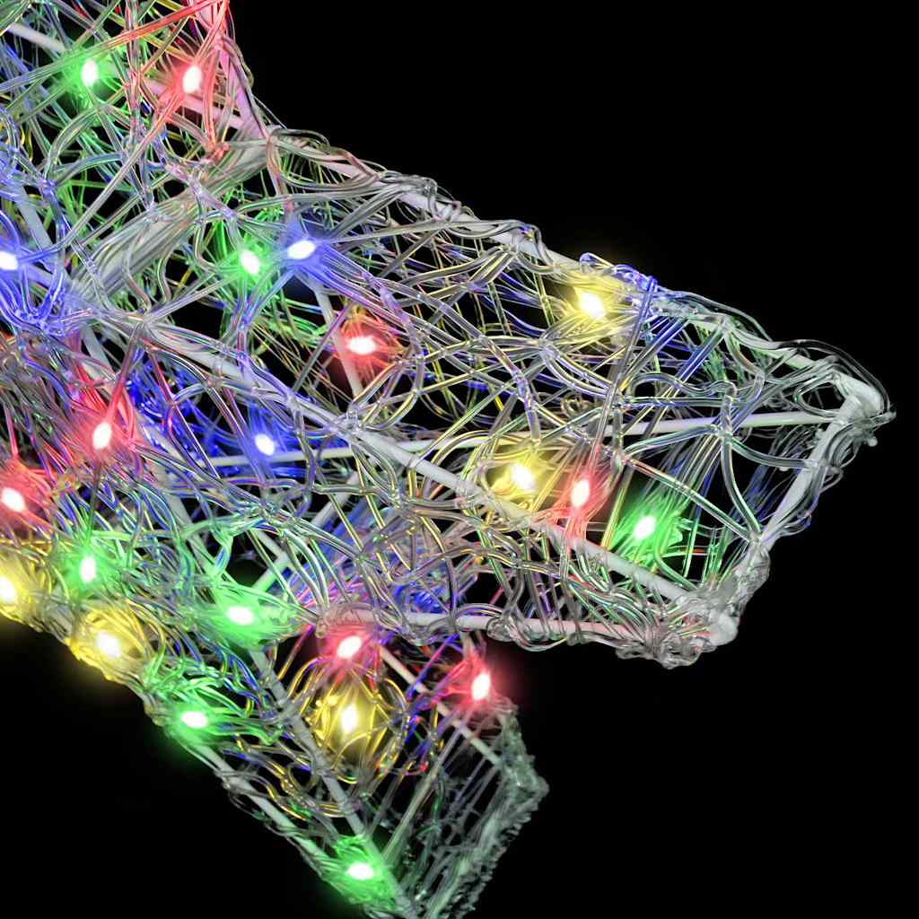 3D Zvijezda s 50 LED svjetlima Šareni 55 x 53.5 x 10 cm Akril