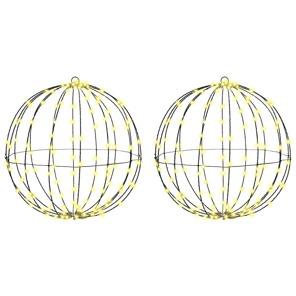 Lopta 2 kom. Topla bijela 50 x 50 x 52 cm Metal 320 LED lampica