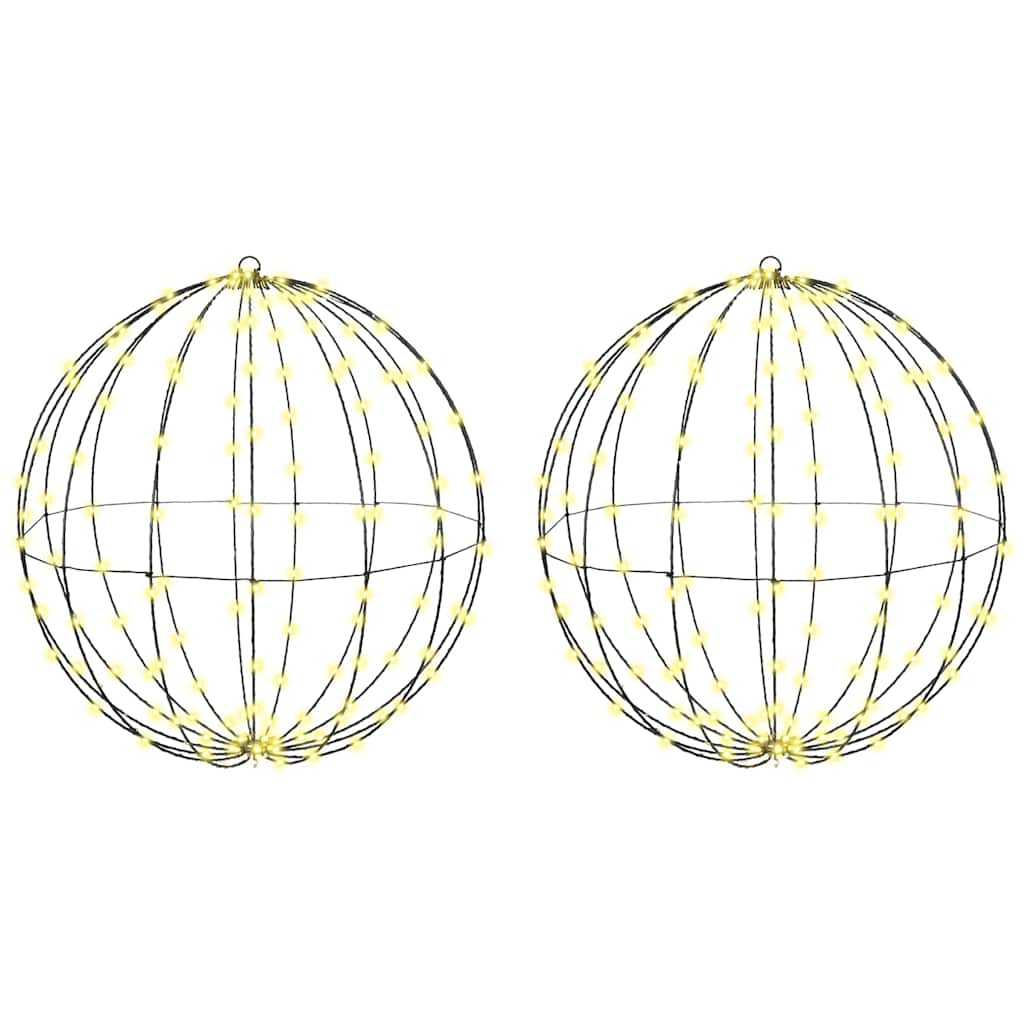 Lopta 2 pcs Topla bijela 59,5 x 59,5 x 63 cm Metal