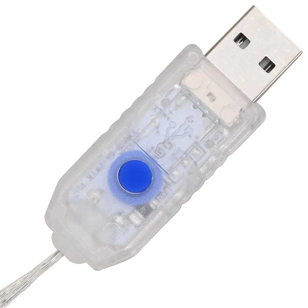 Vijenac s 60 LED svjetlima Hladna bijela 76 x 76 x 8,5 cm Akril