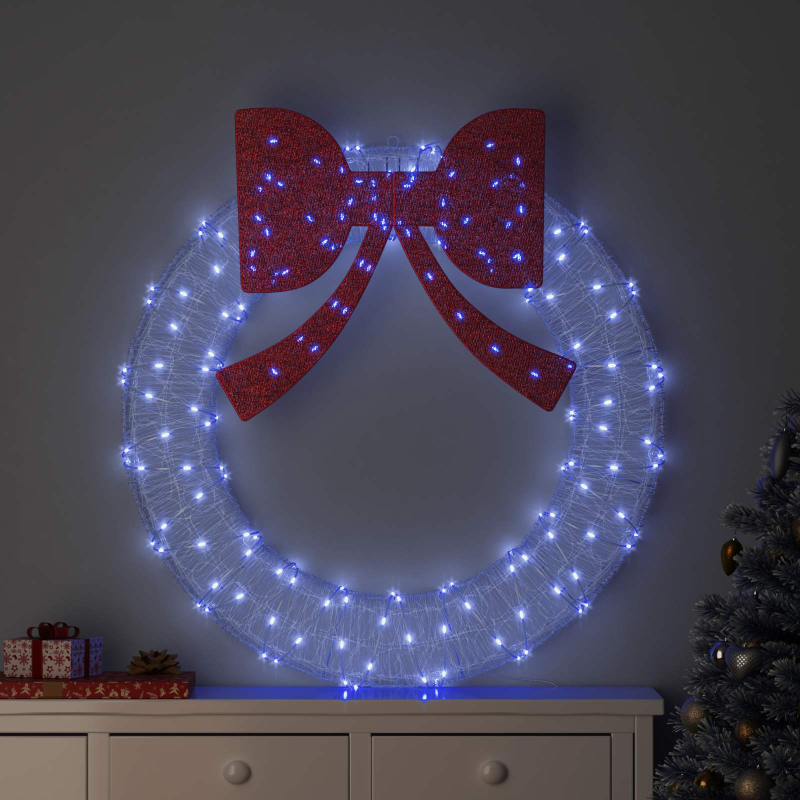 Vijenac s 150 LED svjetlima Plava 120 cm Akril
