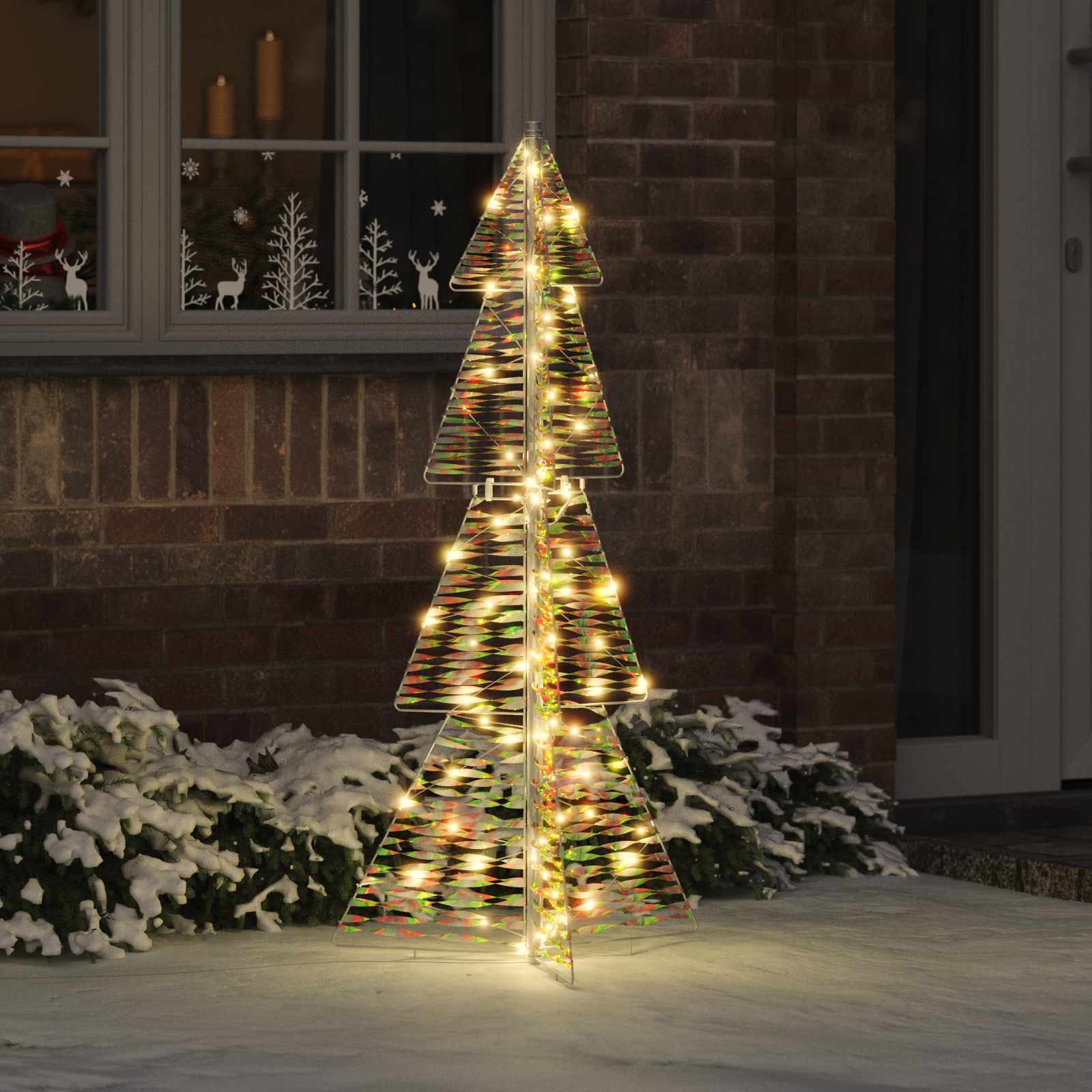 Božićno drvce s 100 LED svjetlima Topla bijela 120 cm PET
